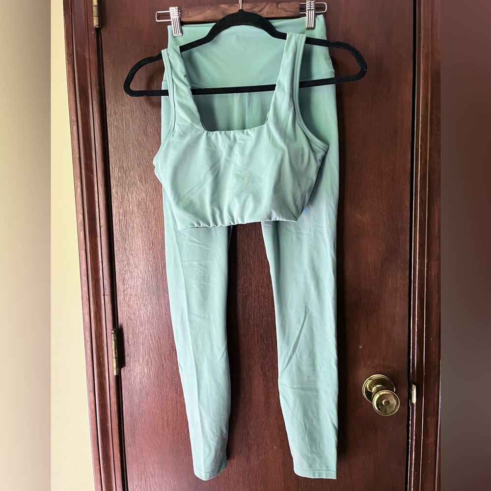 Muted green work out set from varley